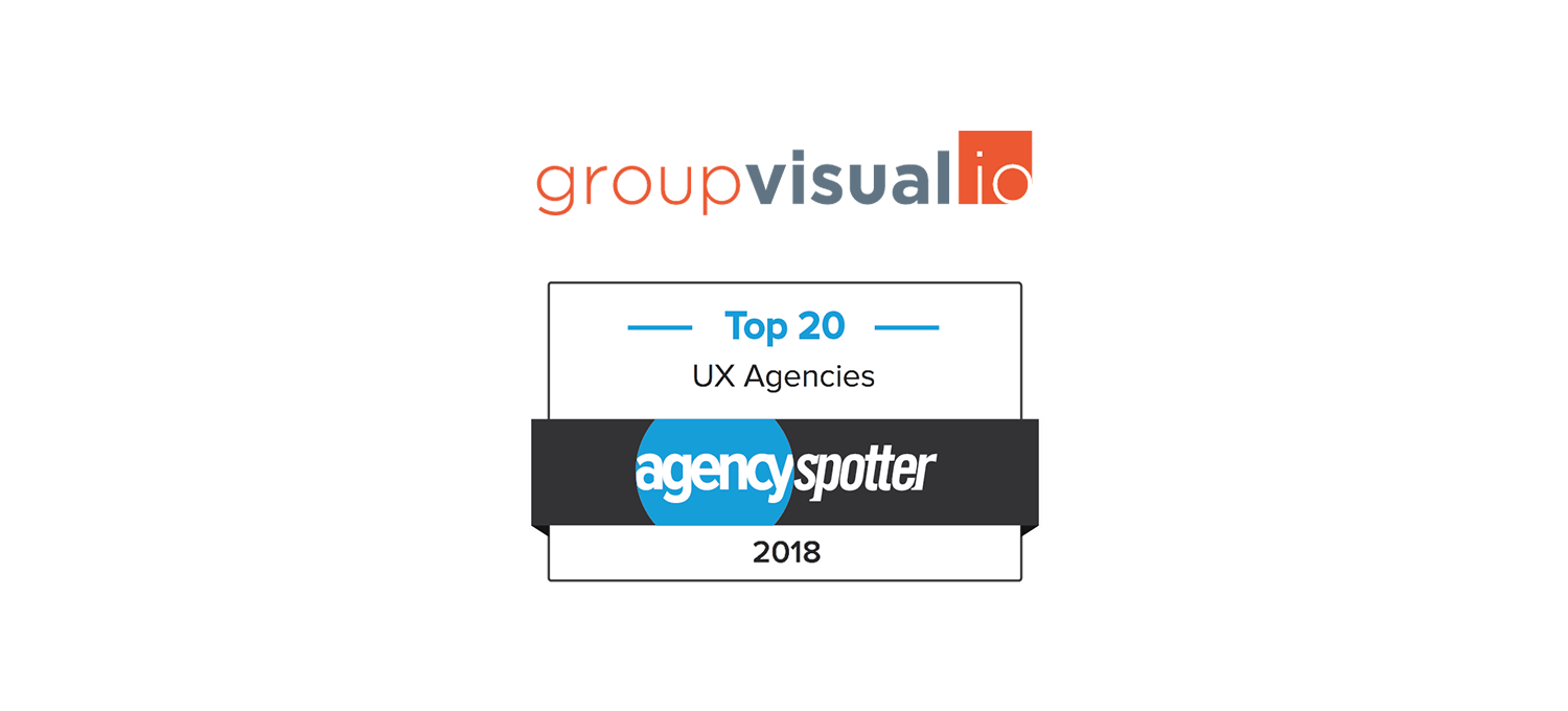 GroupVisual.io named among AgencySpotter's Top 20 UX Agencies